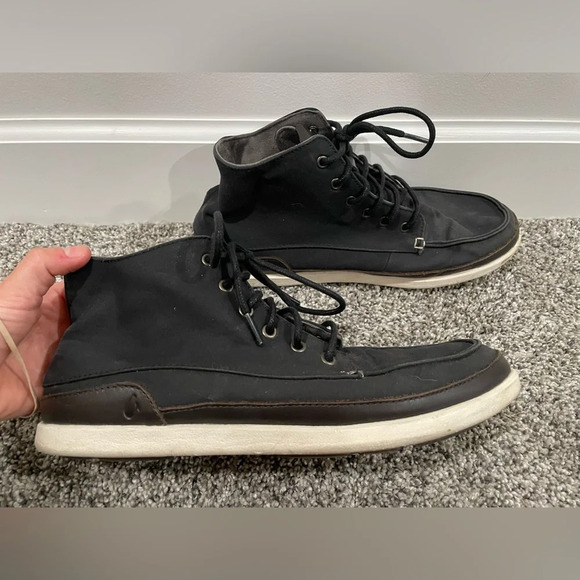 Olukai Nalukai Kapa men's black canvas chukka shoe, size 9.5 - Picture 3 of 11